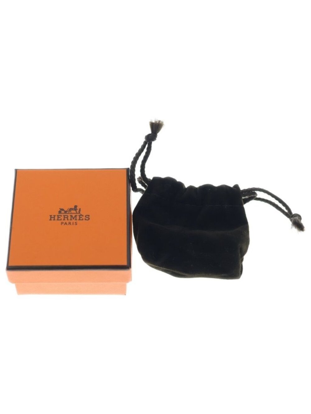 Hermes Cadrige Twilly Ring Scarf Gold Black - Picture 6 of 6